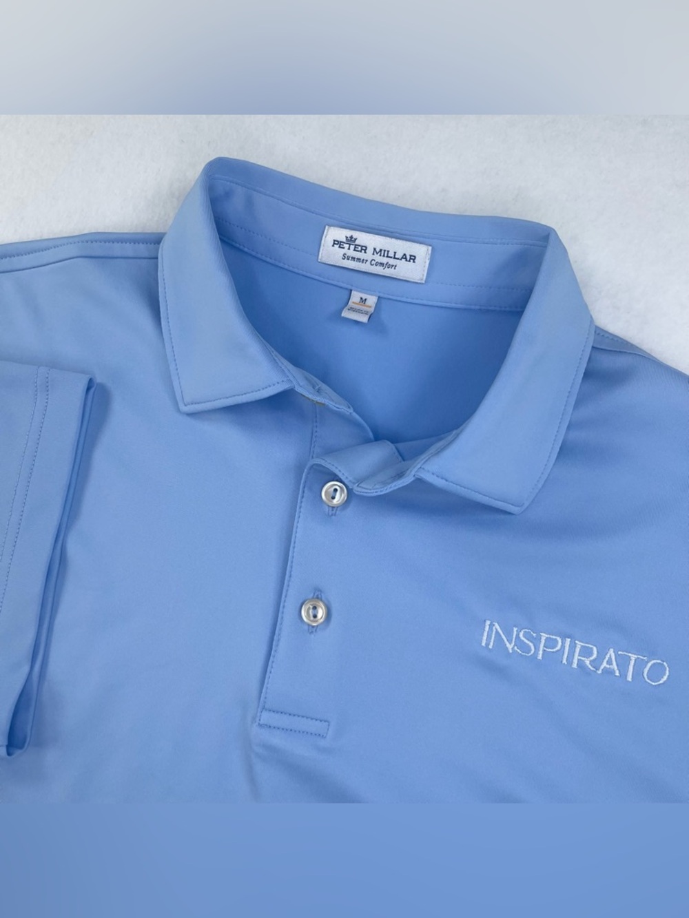 Peter Millar Summer Comfort Polo Shirt Mens M Blue Performance Inspirato Logo